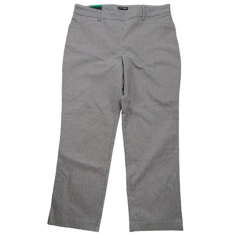 Hilary Radley Pants Adult X-Large Pull On Tummy Control Pants Womens Black/White